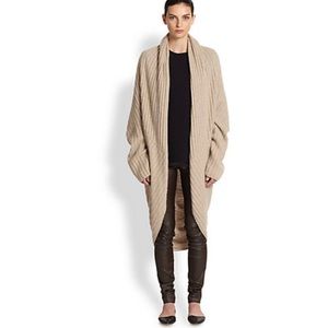 The Row Ilia Cocoon Cardigan in caramel, M/L.